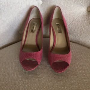 INC pink snake skin. 3 inch heel